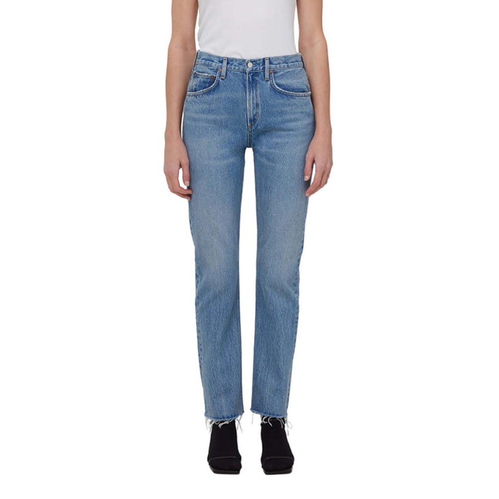 Cherie High Rise Straight Denim in Tone